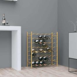 Wine rack for 48 bottles gold metal