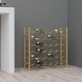 Wine rack for 36 bottles gold metal