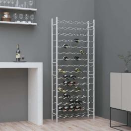 Wine rack for 96 bottles white metal