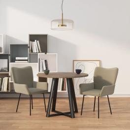 Dining chair set of 2 light grey