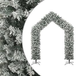 Christmas tree arch white and green pvc, steel large