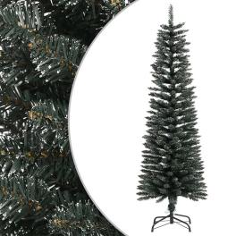 Christmas tree green and white pvc and steel slim