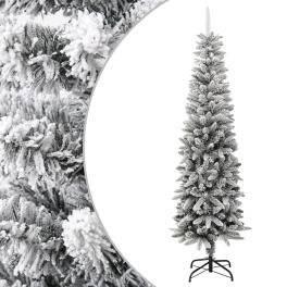 Christmas tree white and green pvc, pe, steel slim christmas tree