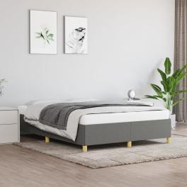Bed frame dark gray polyester queen bed frame rectangular
