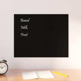 Wall-mounted magnetic board black 19.7"x15.7" tempered glass
