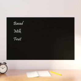 Wall-mounted magnetic board black 31.5"x19.7" tempered glass