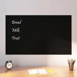Wall-mounted magnetic board black 39.4"x23.6"?&nbsp;tempered glass