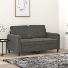 2-seater sofa dark grey velvet 47.2 in durable 2-seater sofa