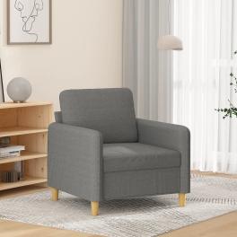Sofa chair dark grey fabric (100% polyester), metal, plywood
