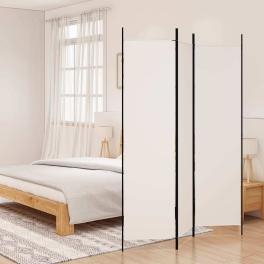 3-panel room divider white 59.1"x78.7" fabric