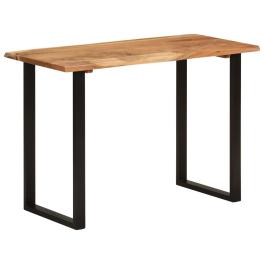 Dining table acacia wood natural, black