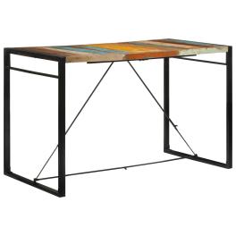 Bar table multicolor reclaimed wood medium industrial bar table
