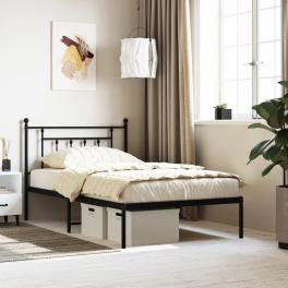 Bed frame black steel twin bed frame rectangular industrial