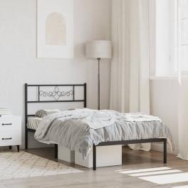 Bed frame black steel twin durable bed frame rectangular