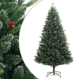 Artificial hinged christmas tree green pvc large foldable