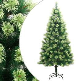 Artificial hinged christmas tree green pvc 5 ft collapsible
