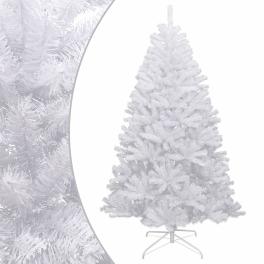 Artificial hinged christmas tree white pvc, metal 4 feet tall