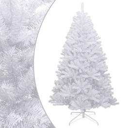 Artificial hinged christmas tree white pvc and metal medium