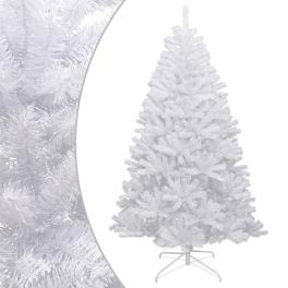 Artificial hinged christmas tree white pvc 82.7 in height