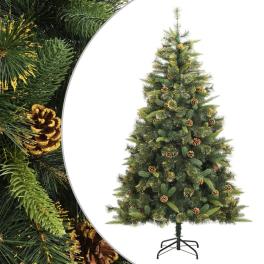 Artificial hinged christmas tree green pvc medium collapsible