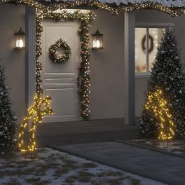 Christmas light decoration warm white, green iron, pvc