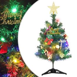 Mini artificial christmas tree green pvc small