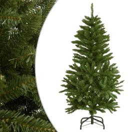 Artificial hinged christmas tree green pvc, metal medium