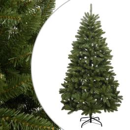 Artificial hinged christmas tree green pvc and metal 5.9 ft height