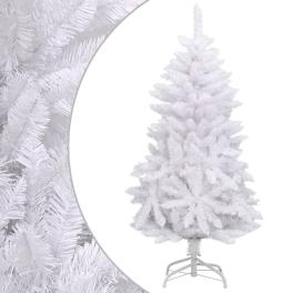 Artificial hinged christmas tree white pvc, metal medium