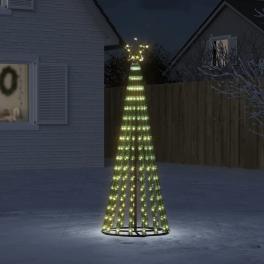 Led christmas tree warm white, dark green pvc, copper, iron
