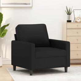 Sofa chair black velvet (100% polyester), metal single