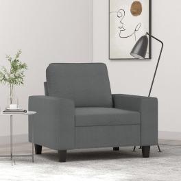Sofa chair dark grey polyester single sofa chair rectangular