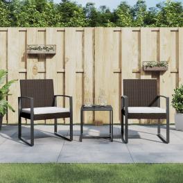 Garden dining set brown and anthracite