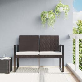2-seater garden bench brown and anthracite