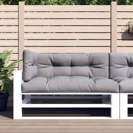 Pallet cushion grey polyester 47.2 x 31.5 in