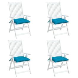 Pallet cushion set of 4 light blue oxford fabric