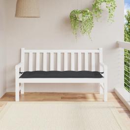 Garden bench cushion black oxford fabric, polyester