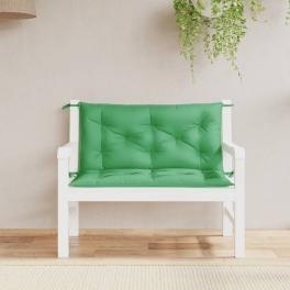 Garden bench cushion set of 2 green oxford fabric (100% polyester)