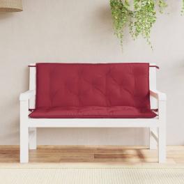 Garden bench cushion set of 2 wine red