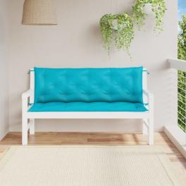 Garden bench cushion set of 2 turquoise