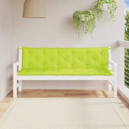 Garden bench cushion set of 2 bright green
