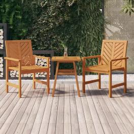 Garden lounge set natural brown solid acacia wood medium durable