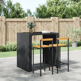 Bar stool set of 2 black