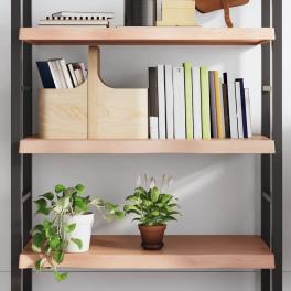 Wall shelf light brown solid oak wood 39.4x19.7 in wall shelf