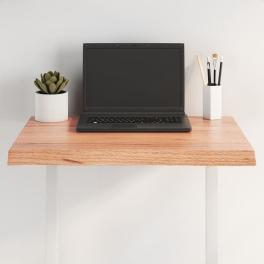 Table top light brown solid oak wood 23.6x23.6 in