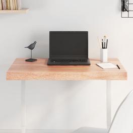 Table top light brown solid oak wood 31.5 x 15.7 in