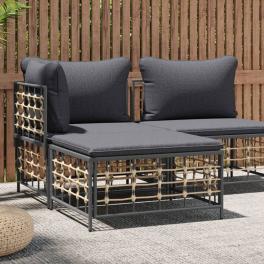 Garden footstool anthracite