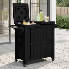 3-in-1 serving cart black polypropylene