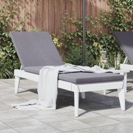 Sun lounger white 100% polypropylene standard height-adjustable