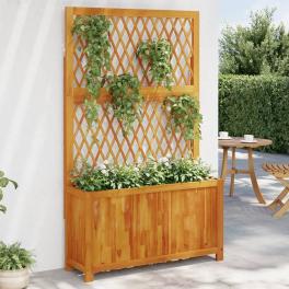 Planter brown solid acacia wood large planters planter